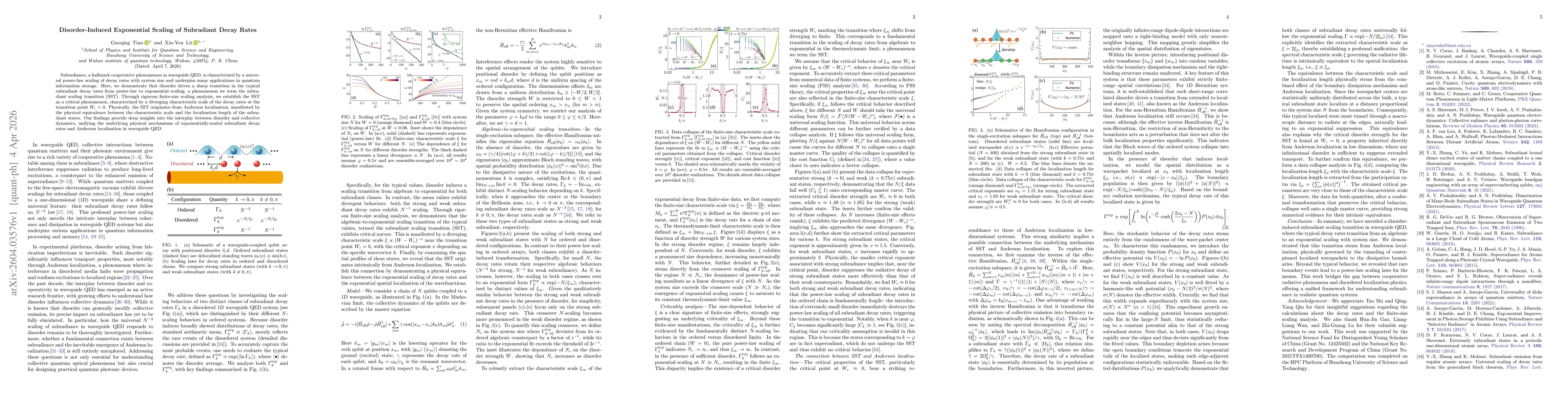 Thumbnail for Disorder-Induced Exponential Scaling of Subradiant Decay Rates