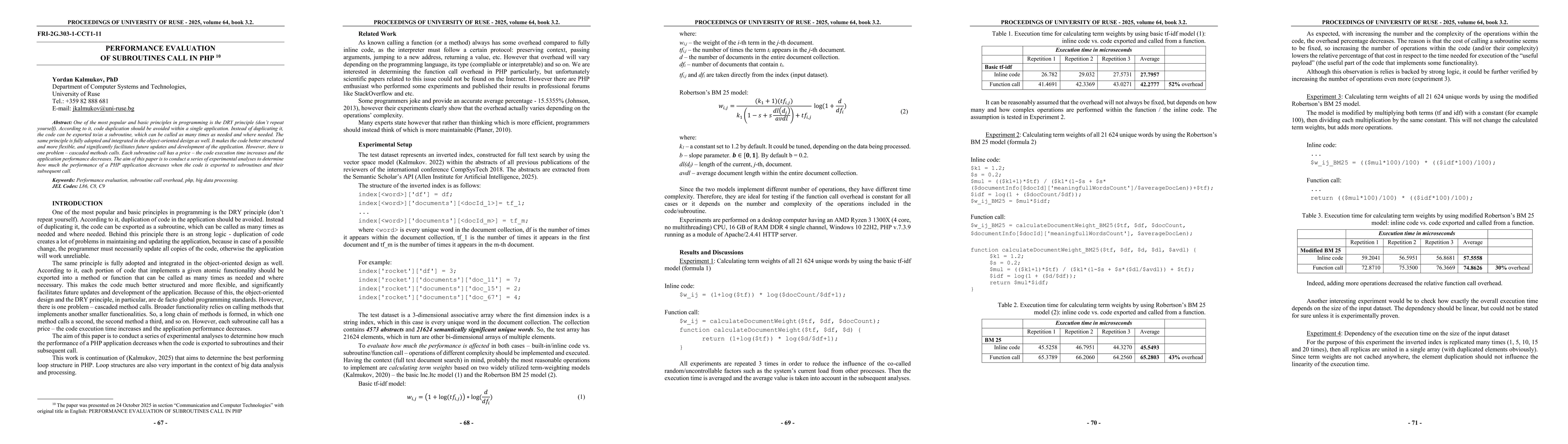 Thumbnail for Performance Evaluation of Subroutines Call in PHP