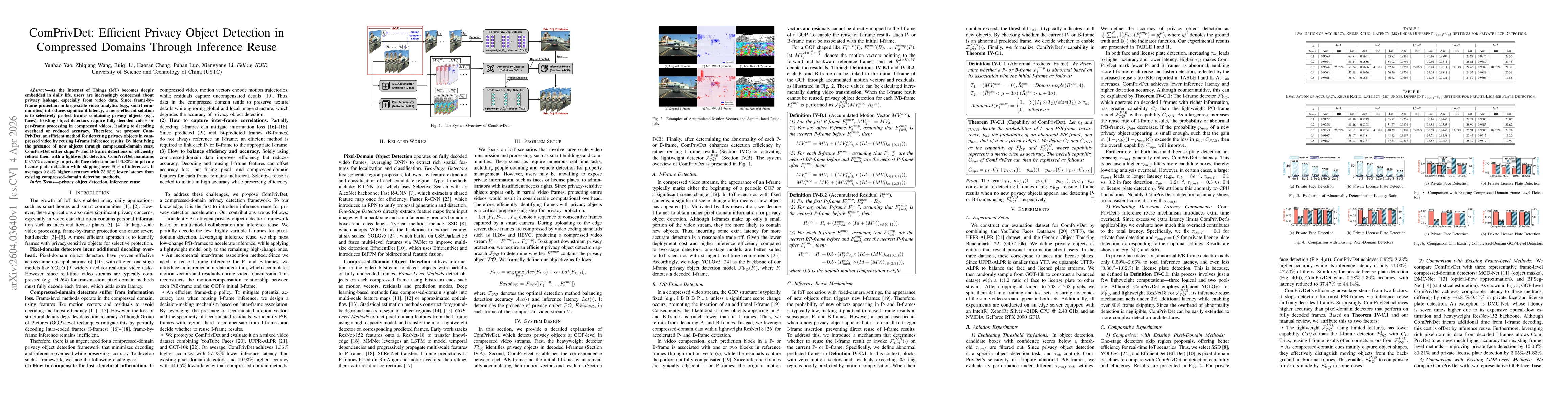 Thumbnail for ComPrivDet: Efficient Privacy Object Detection in Compressed Domains Through Inference Reuse