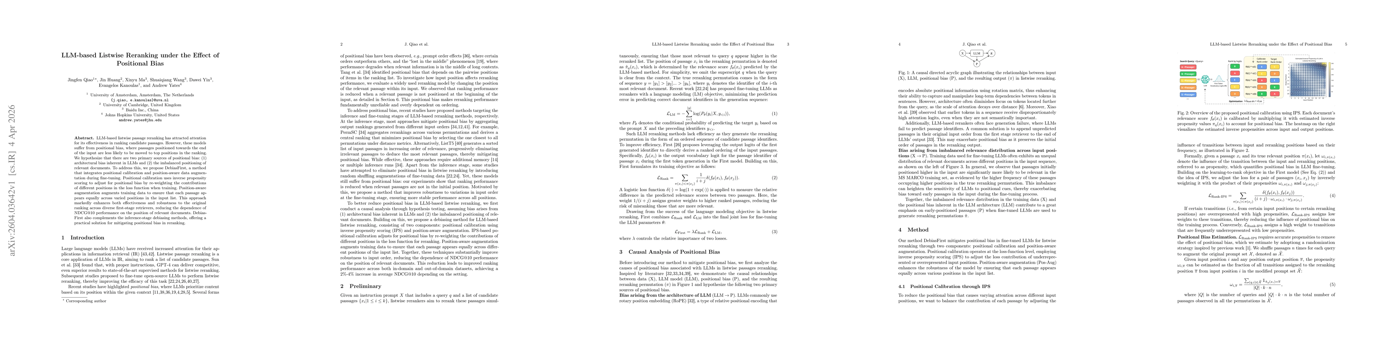 Thumbnail for LLM-based Listwise Reranking under the Effect of Positional Bias