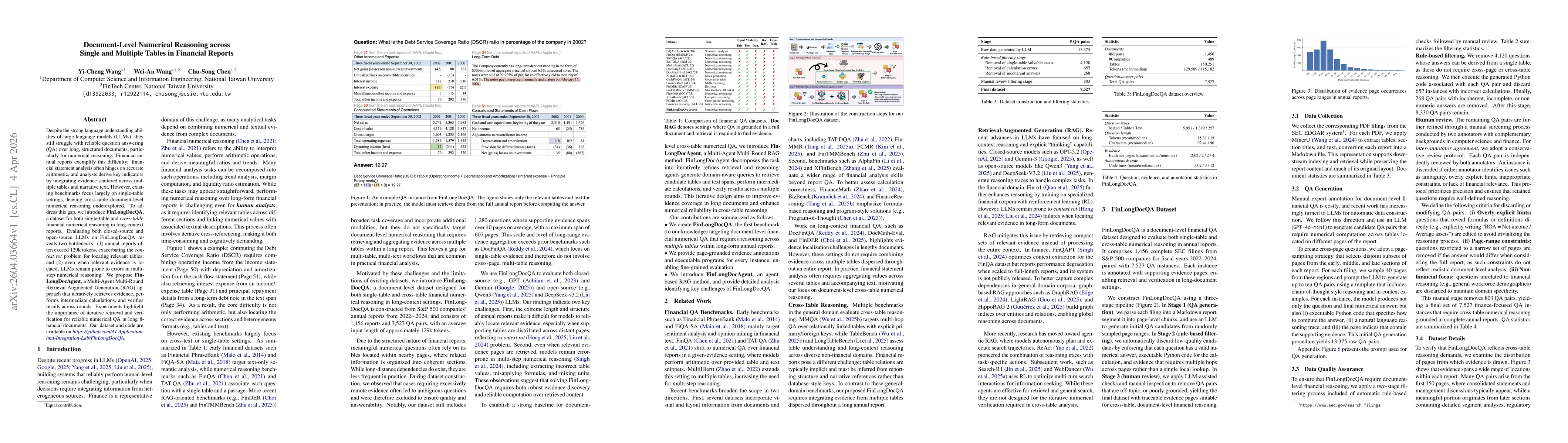 Thumbnail for Document-Level Numerical Reasoning across Single and Multiple Tables in Financial Reports