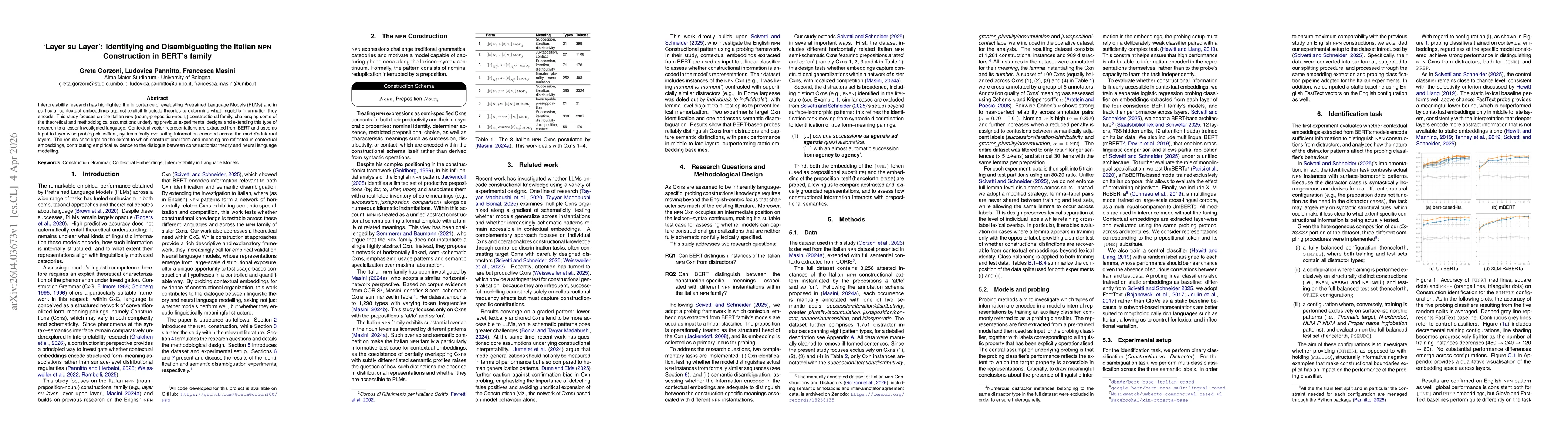Thumbnail for 'Layer su Layer': Identifying and Disambiguating the Italian NPN Construction in BERT's family