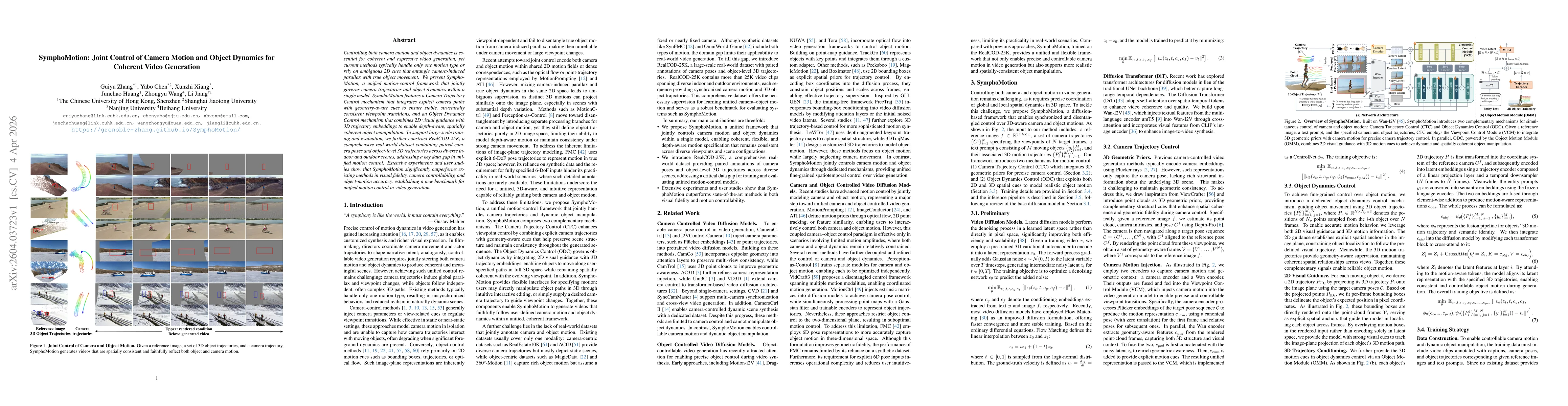 Thumbnail for SymphoMotion: Joint Control of Camera Motion and Object Dynamics for Coherent Video Generation