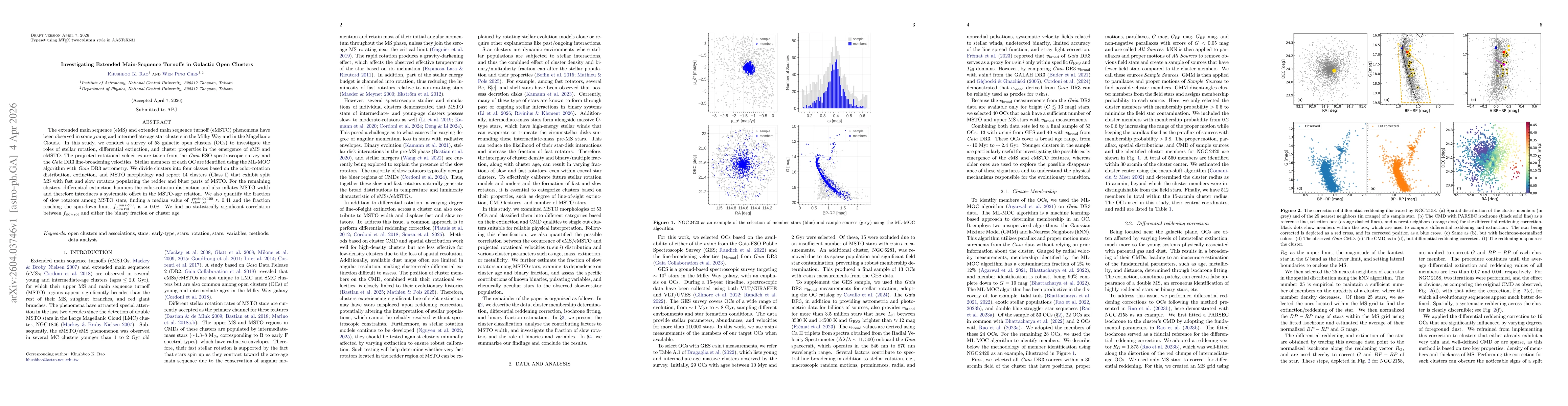 Thumbnail for Investigating Extended Main-Sequence Turnoffs in Galactic Open Clusters