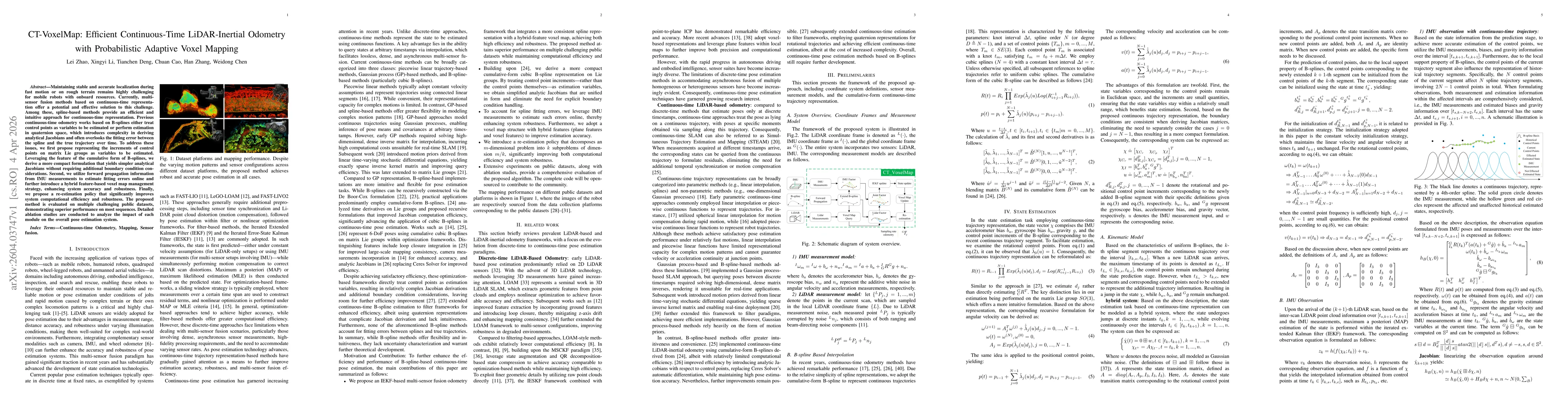 Thumbnail for CT-VoxelMap: Efficient Continuous-Time LiDAR-Inertial Odometry with Probabilistic Adaptive Voxel Mapping