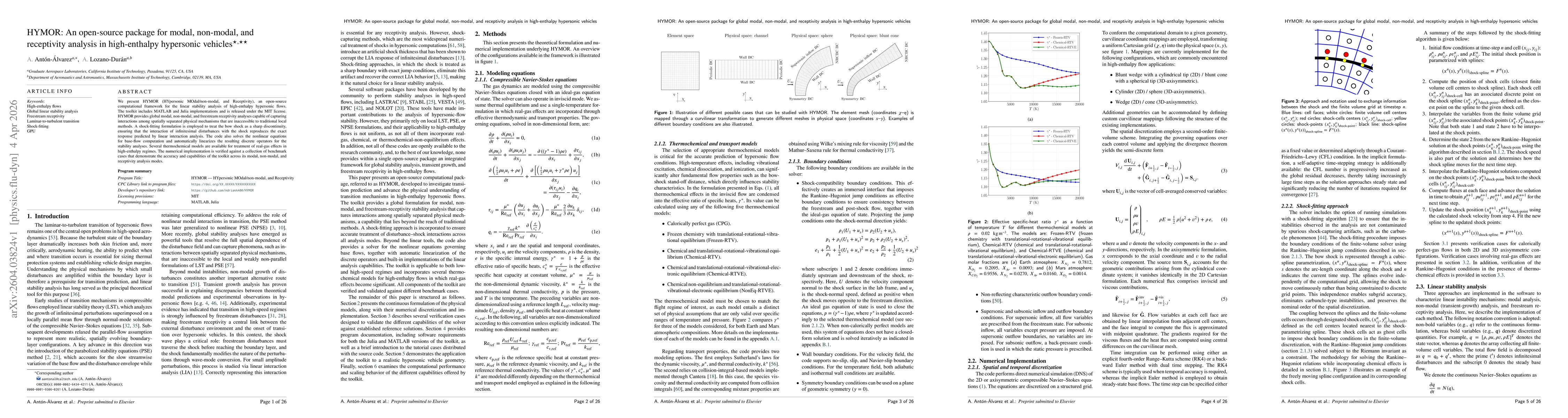 Thumbnail for HYMOR: An open-source package for global modal, non-modal, and receptivity analysis in high-enthalpy hypersonic vehicles