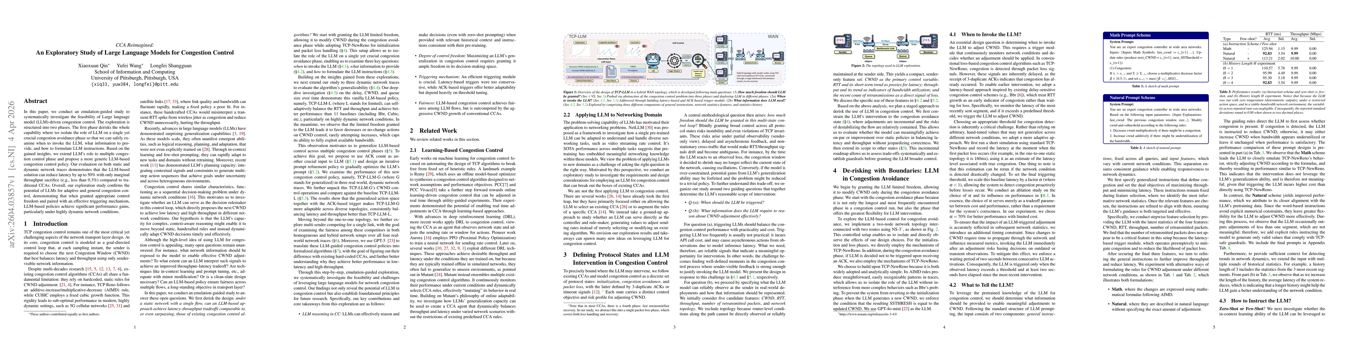 Thumbnail for CCA Reimagined: An Exploratory Study of Large Language Models for Congestion Control