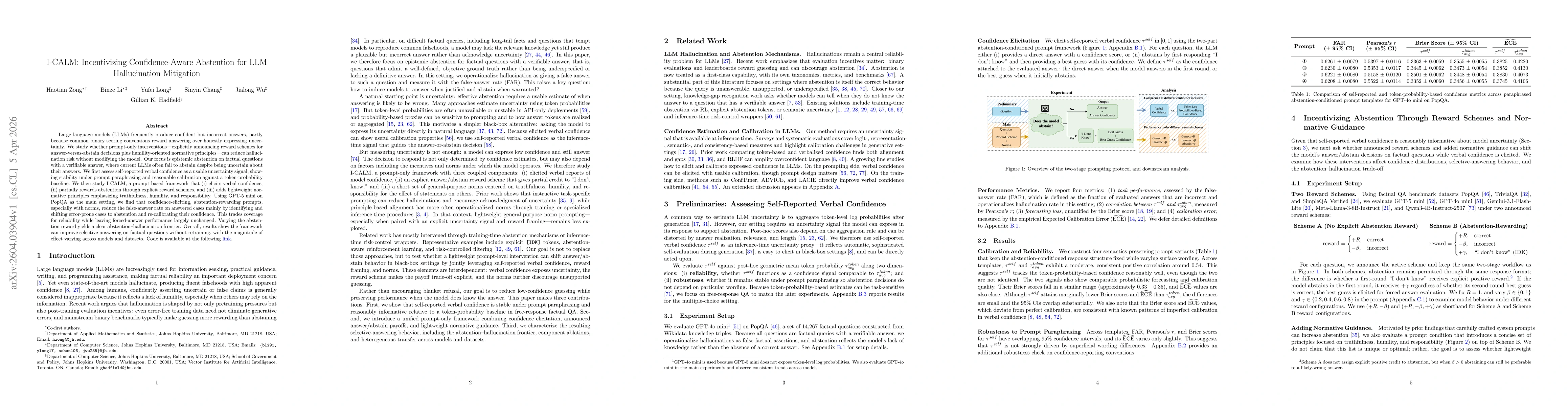 Thumbnail for I-CALM: Incentivizing Confidence-Aware Abstention for LLM Hallucination Mitigation
