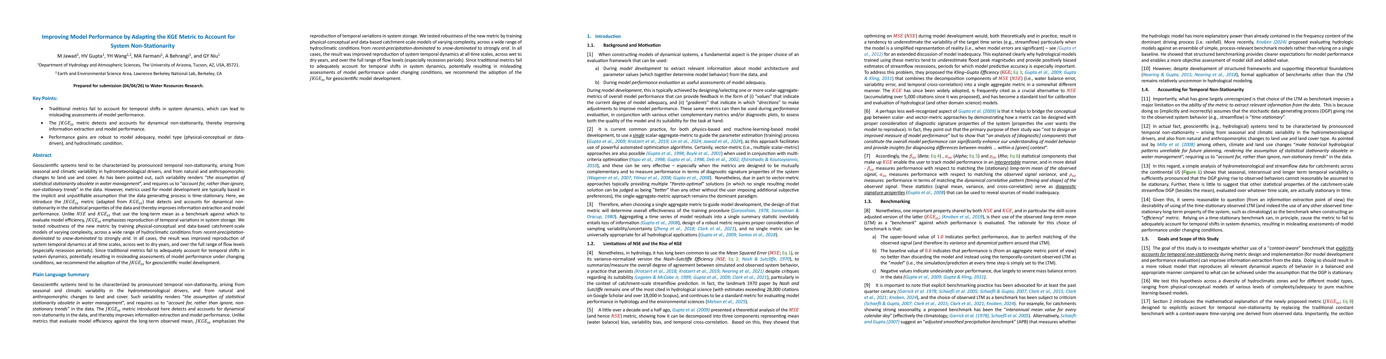 Thumbnail for Improving Model Performance by Adapting the KGE Metric to Account for System Non-Stationarity