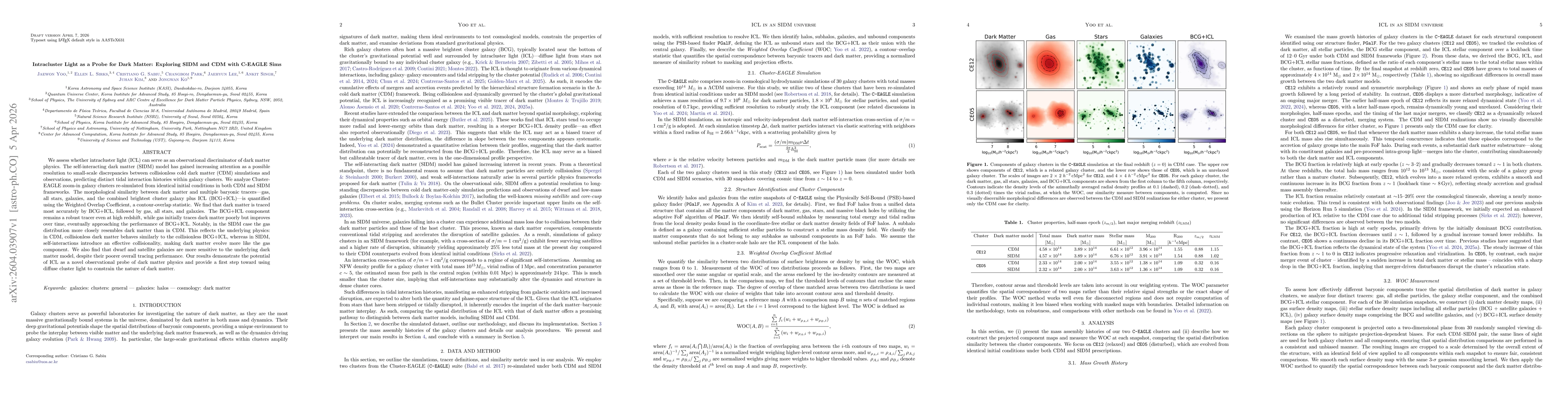 Thumbnail for Intracluster Light as a Probe for Dark Matter: Exploring SIDM and CDM with C-EAGLE Sims