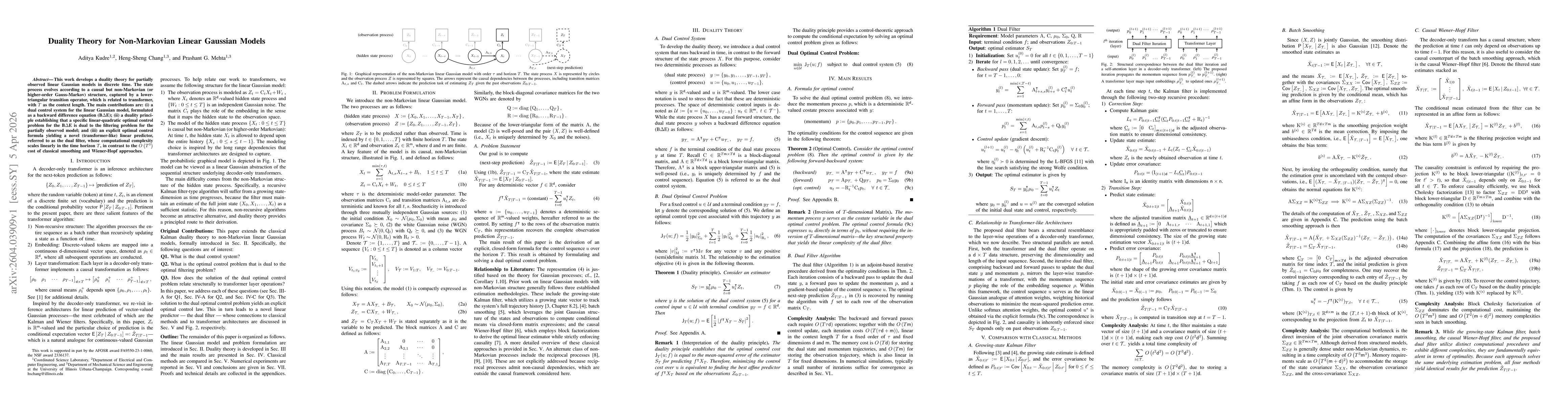 Thumbnail for Duality Theory for Non-Markovian Linear Gaussian Models