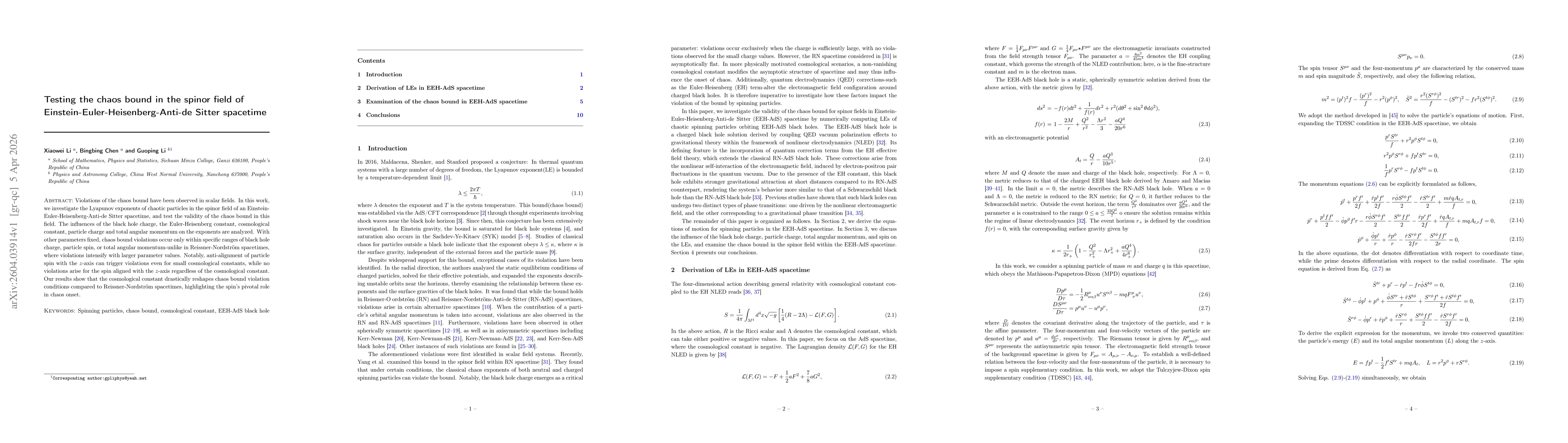 Thumbnail for Testing the chaos bound in the spinor field of Einstein-Euler-Heisenberg-Anti-de Sitter spacetime