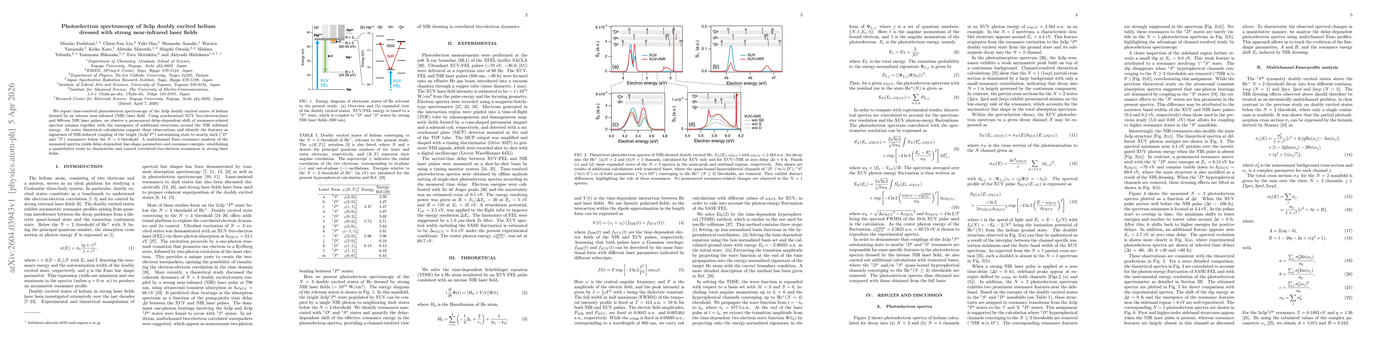 Thumbnail for Photoelectron spectroscopy of 3s3p doubly excited helium dressed with strong near-infrared laser fields