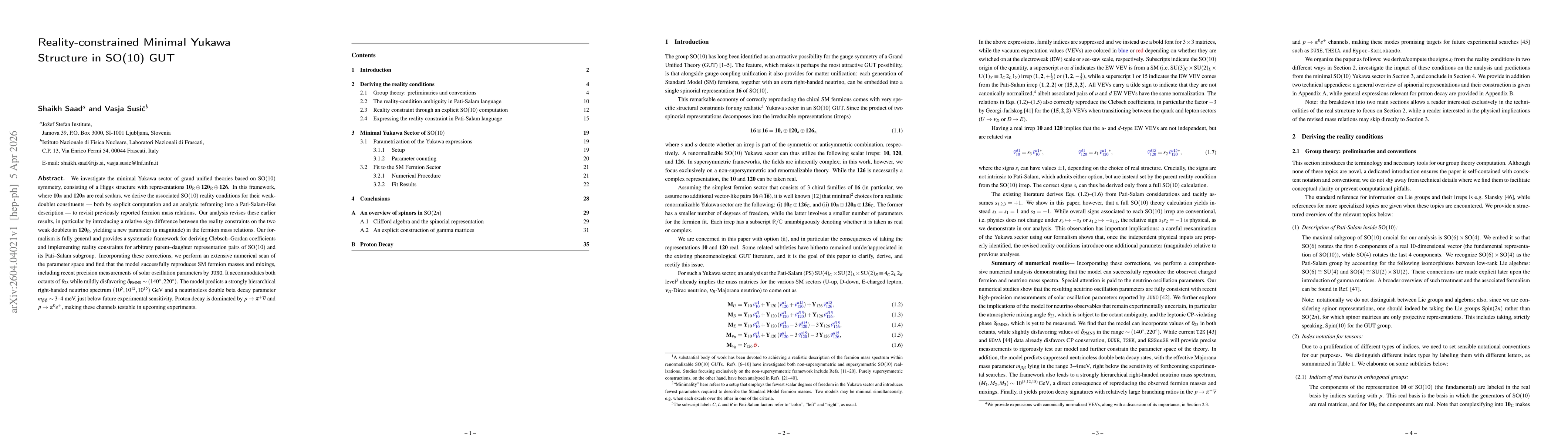 Thumbnail for Reality-constrained Minimal Yukawa Structure in SO(10) GUT