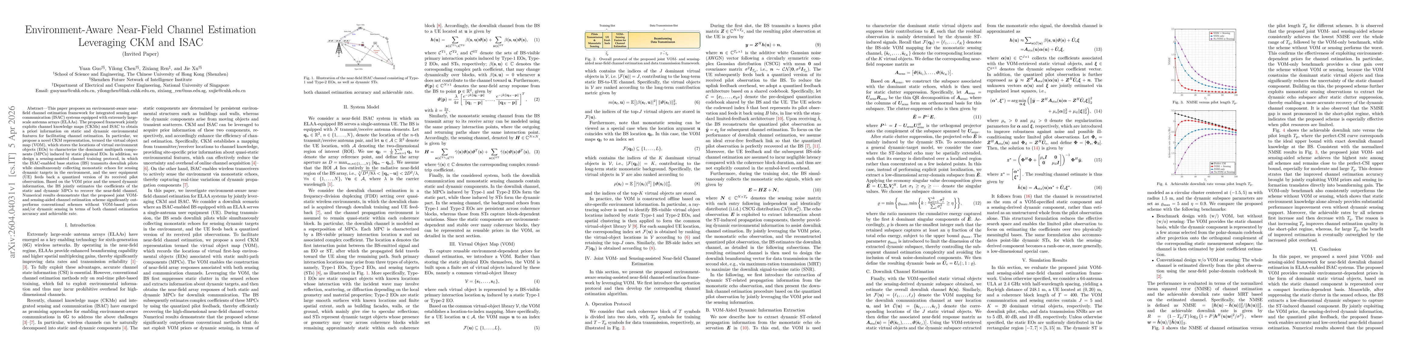 Thumbnail for Environment-Aware Near-Field Channel Estimation Leveraging CKM and ISAC