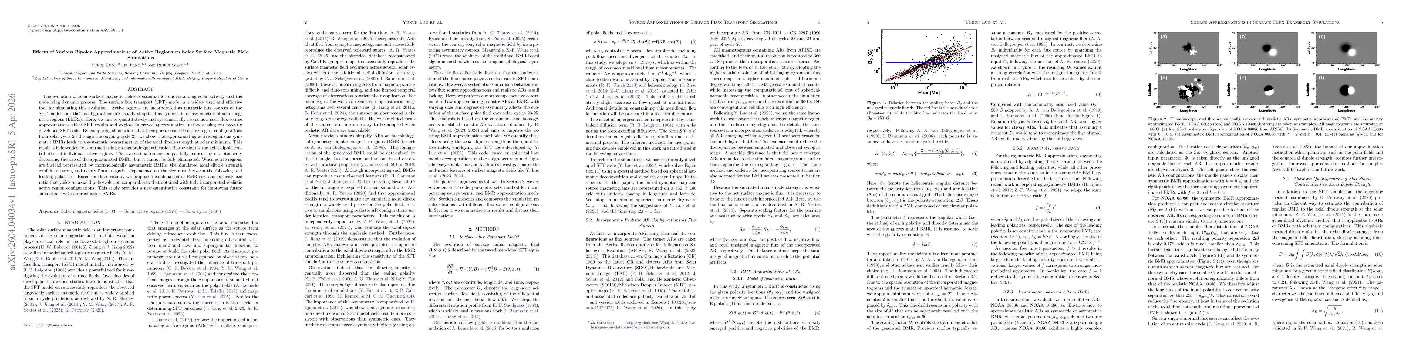 Thumbnail for Effects of Various Bipolar Approximations of Active Regions on Solar Surface Magnetic Field Simulations