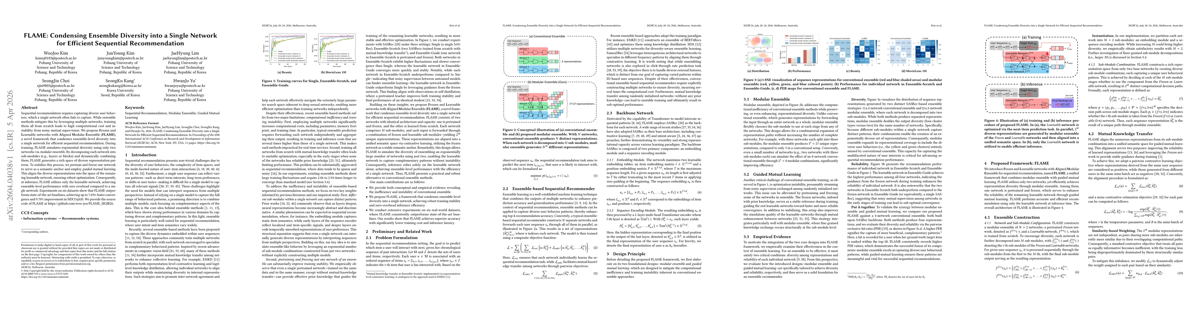 Thumbnail for FLAME: Condensing Ensemble Diversity into a Single Network for Efficient Sequential Recommendation
