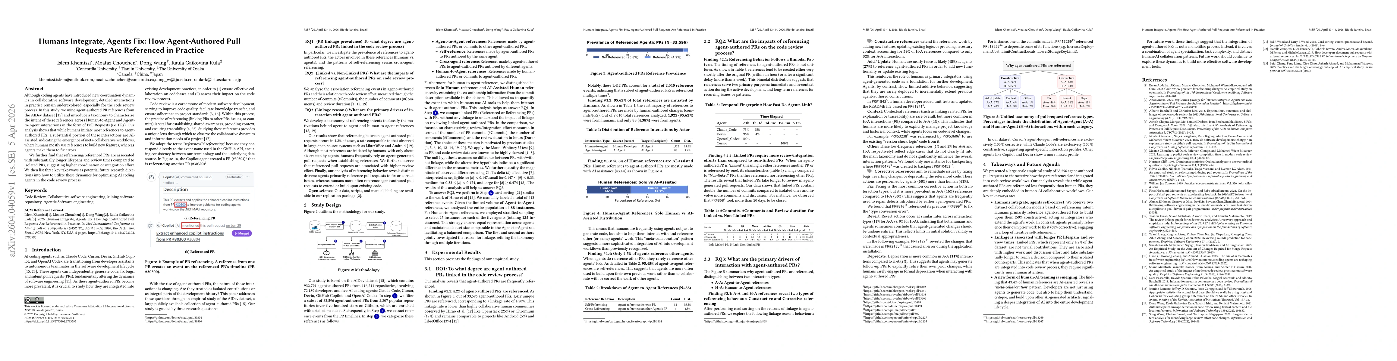 Thumbnail for Humans Integrate, Agents Fix: How Agent-Authored Pull Requests Are Referenced in Practice
