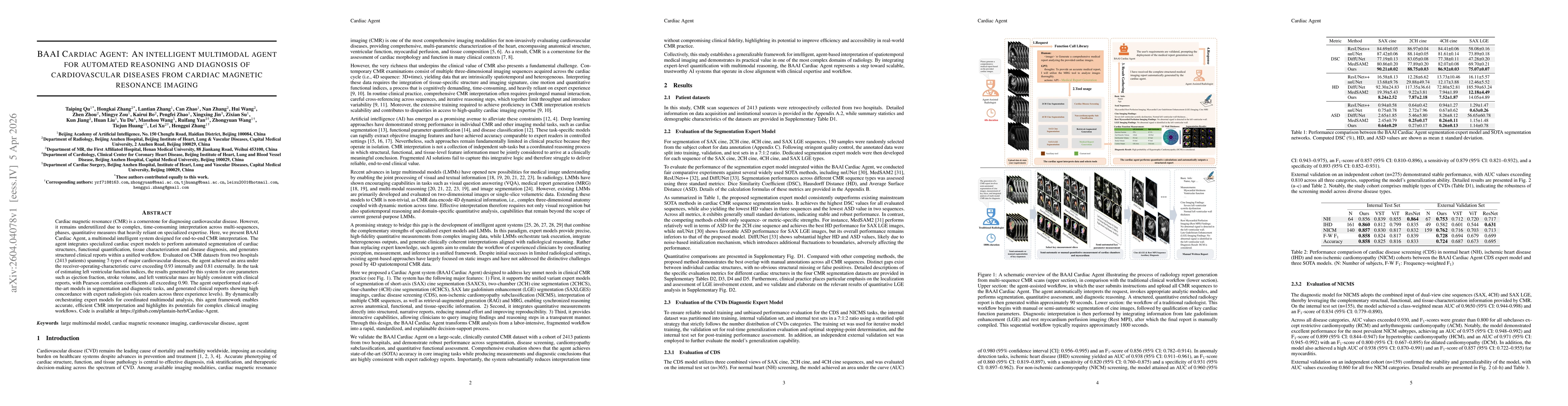 Thumbnail for BAAI Cardiac Agent: An intelligent multimodal agent for automated reasoning and diagnosis of cardiovascular diseases from cardiac magnetic resonance imaging