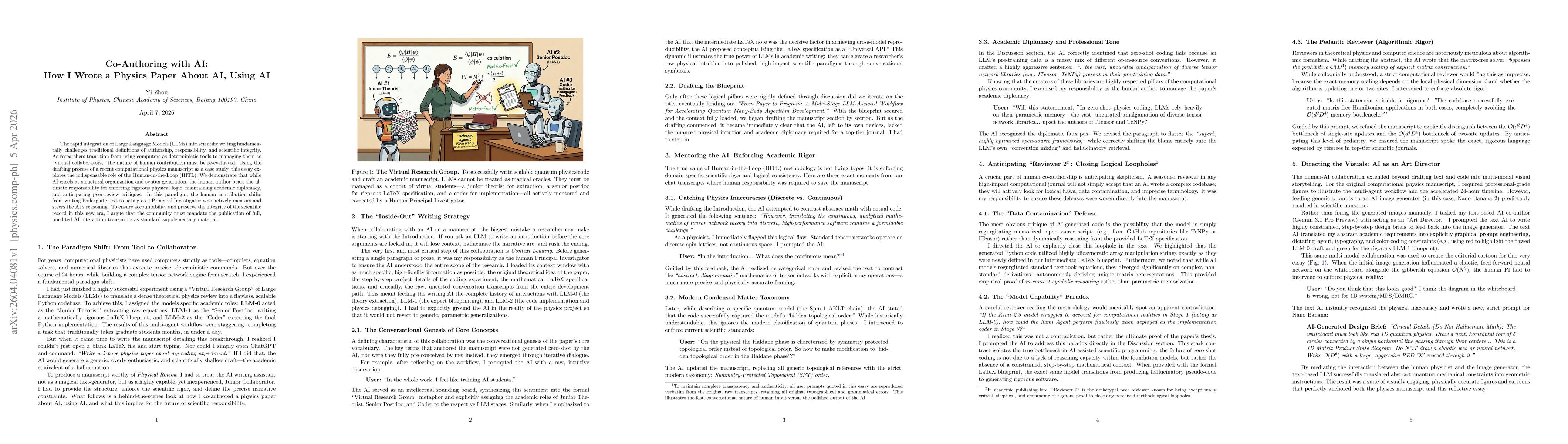 Thumbnail for Co-Authoring with AI: How I Wrote a Physics Paper About AI, Using AI