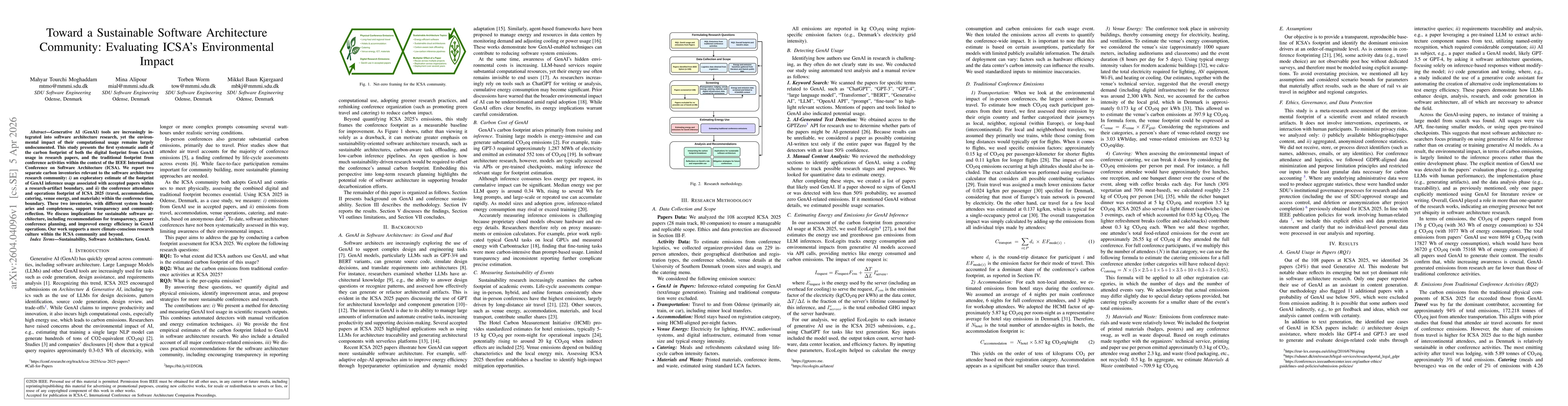 Thumbnail for Toward a Sustainable Software Architecture Community: Evaluating ICSA's Environmental Impact