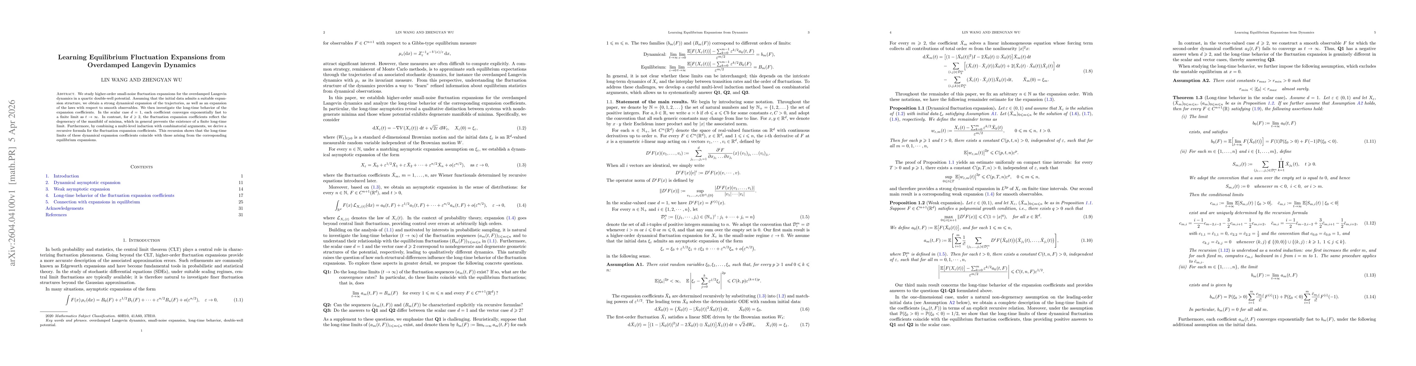 Thumbnail for Learning Equilibrium Fluctuation Expansions from Overdamped Langevin Dynamics