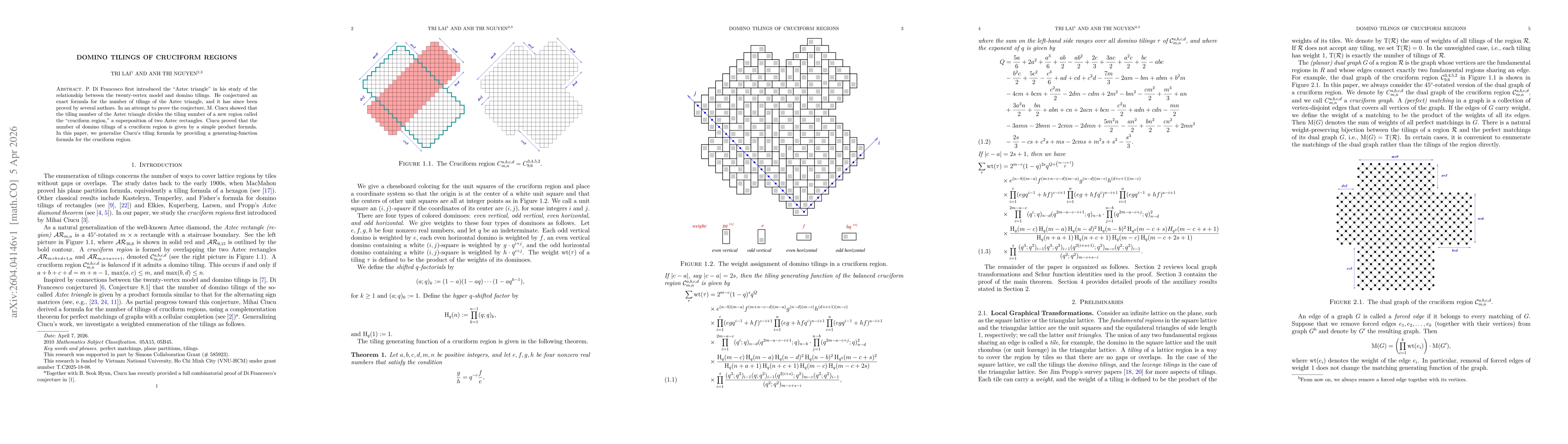 Thumbnail for Domino Tilings of Cruciform Regions