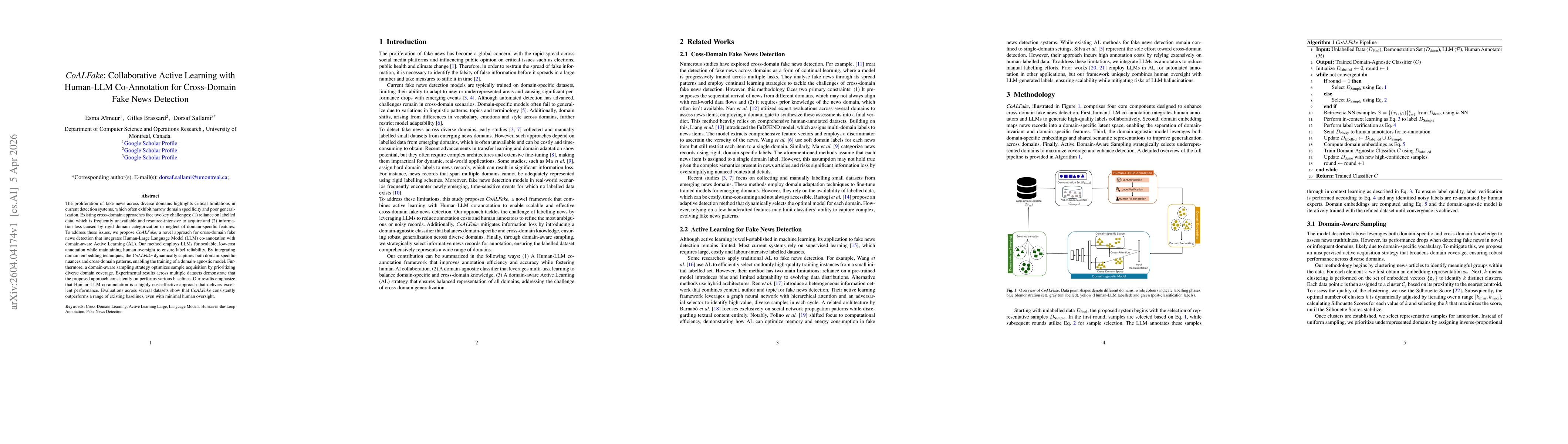 Thumbnail for CoALFake: Collaborative Active Learning with Human-LLM Co-Annotation for Cross-Domain Fake News Detection