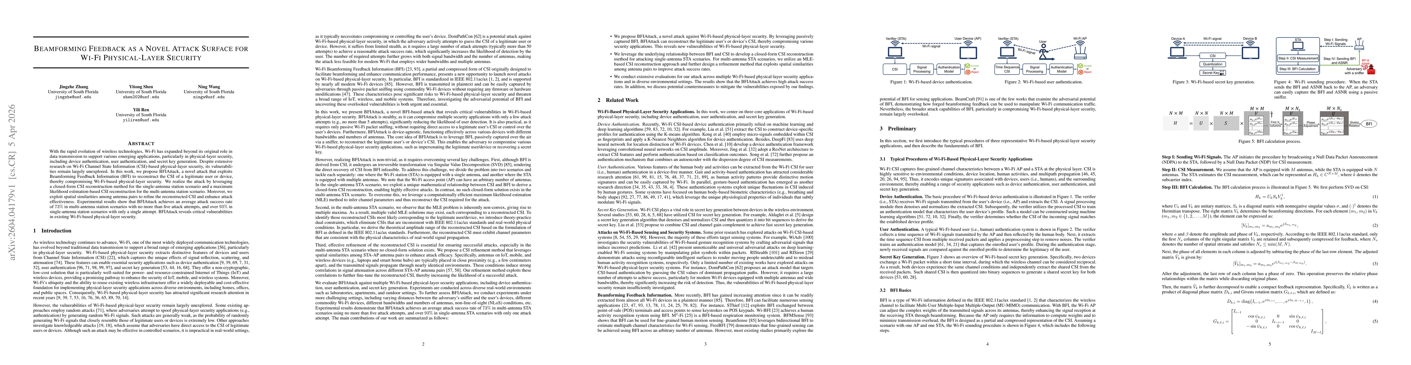 Thumbnail for Beamforming Feedback as a Novel Attack Surface for Wi-Fi Physical-Layer Security