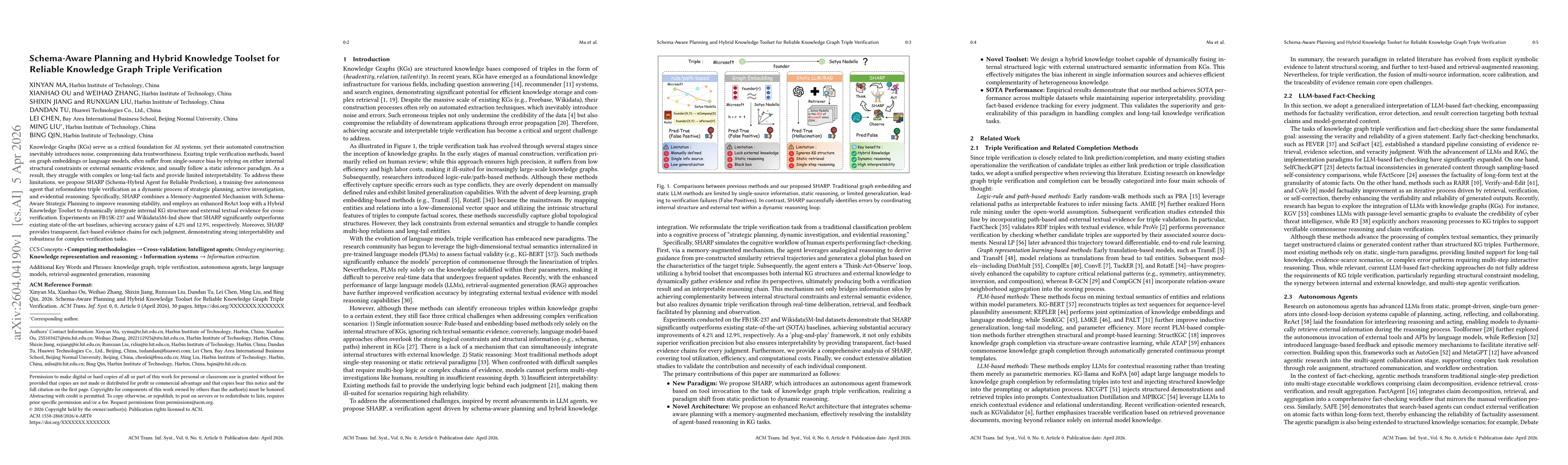 Thumbnail for Schema-Aware Planning and Hybrid Knowledge Toolset for Reliable Knowledge Graph Triple Verification