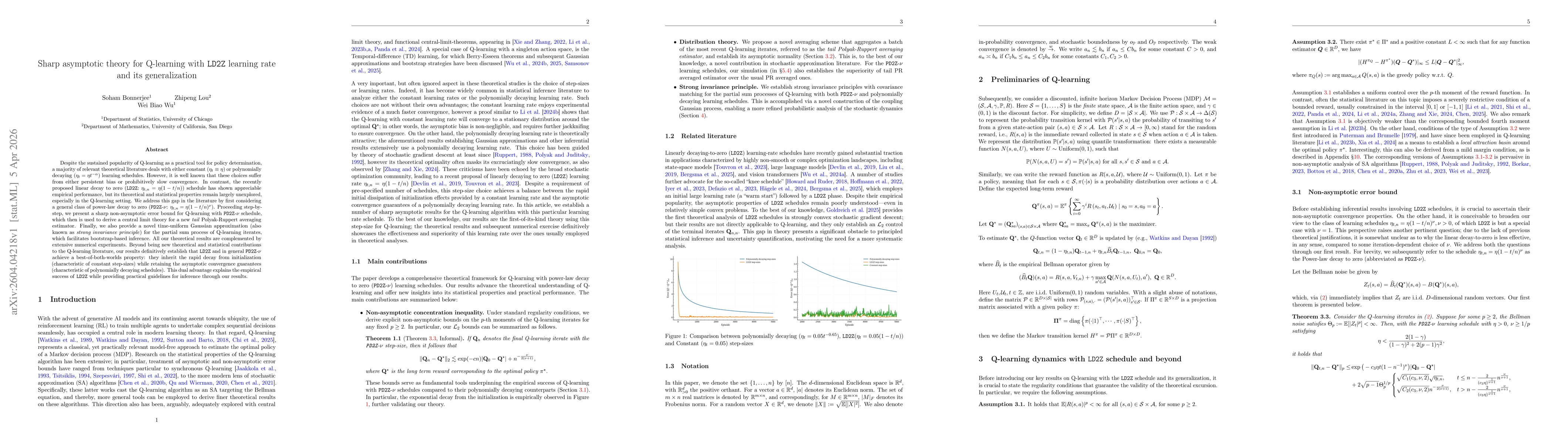 Thumbnail for Sharp asymptotic theory for Q-learning with LDTZ learning rate and its generalization