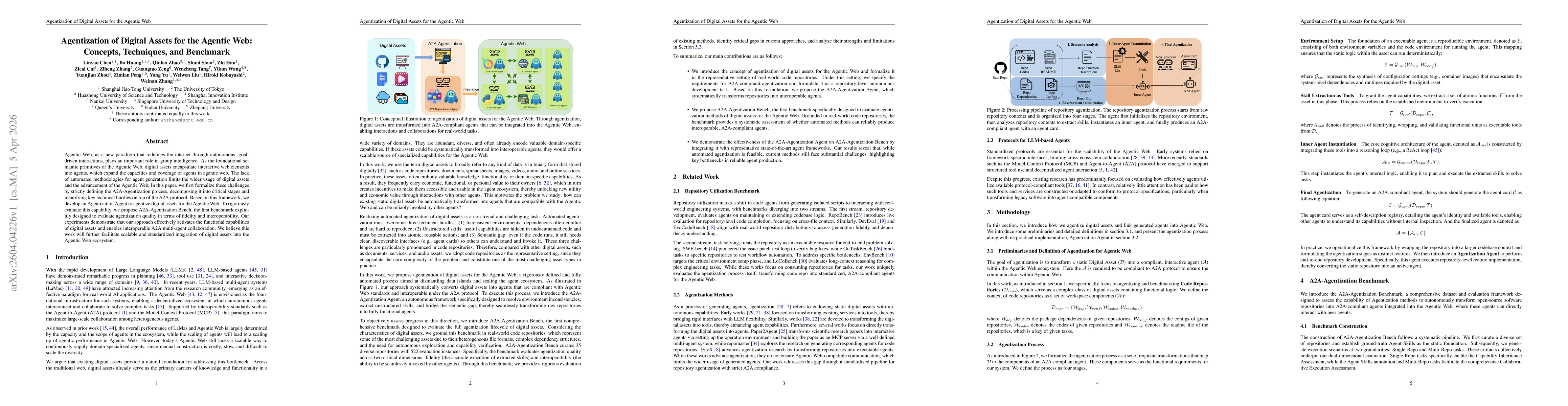 Thumbnail for Agentization of Digital Assets for the Agentic Web: Concepts, Techniques, and Benchmark