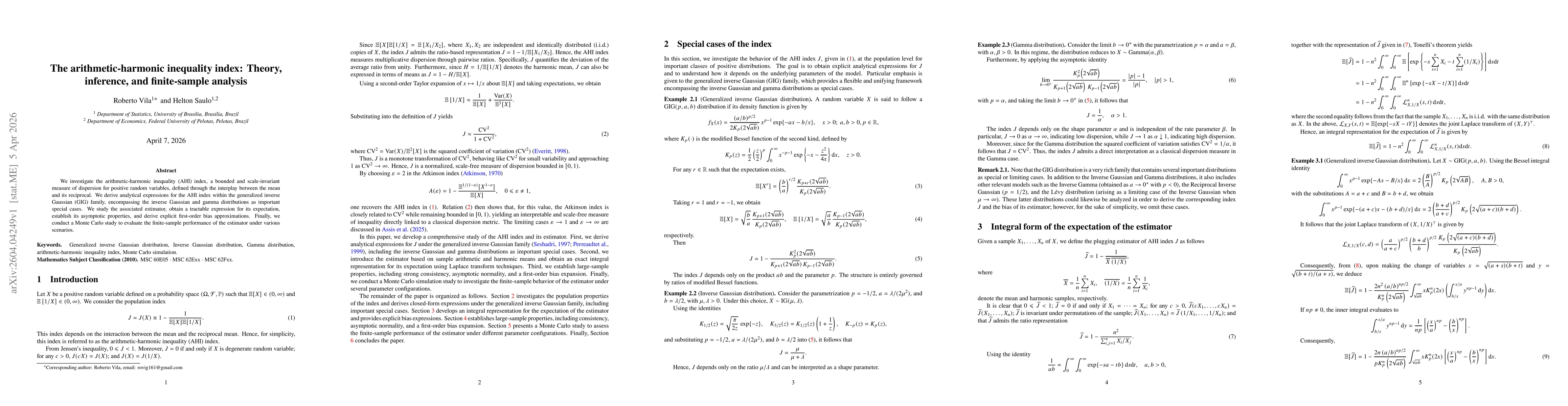 Thumbnail for The arithmetic-harmonic inequality index: Theory, inference, and finite-sample analysis