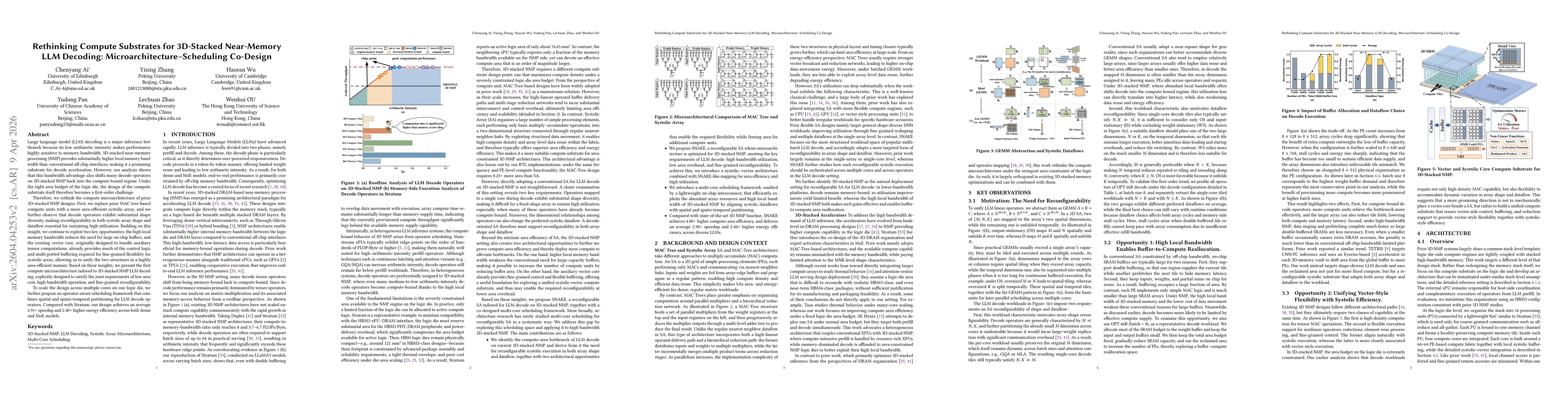 Thumbnail for 3D-Stacked NMP, LLM Decoding, Systolic Array Microarchitecture, Multi-Core Scheduling
