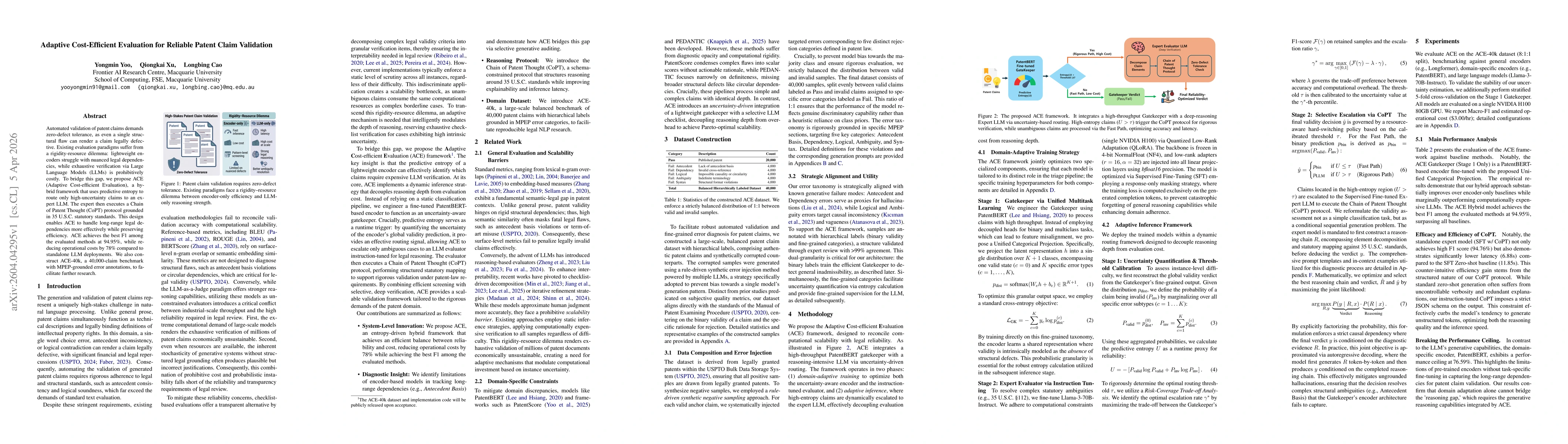 Thumbnail for Adaptive Cost-Efficient Evaluation for Reliable Patent Claim Validation