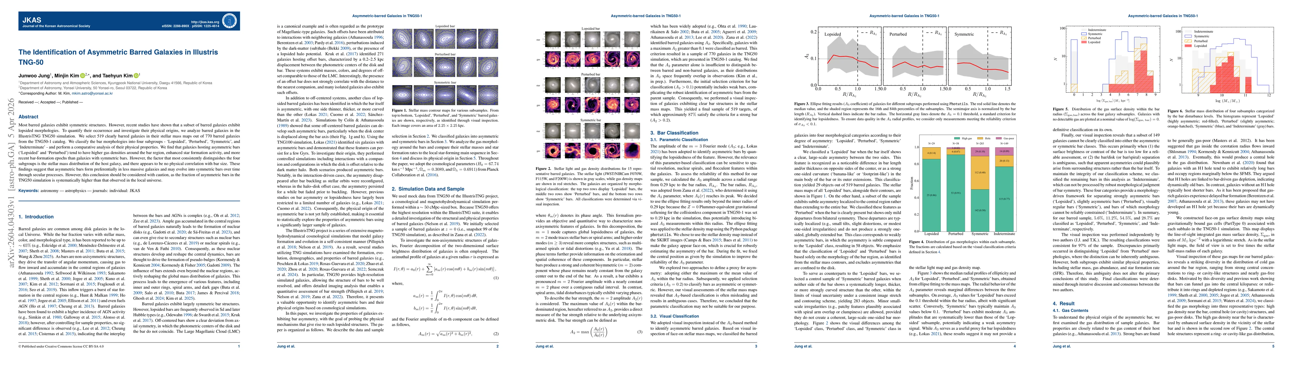 Thumbnail for The Identification of Asymmetric Barred Galaxies in Illustris TNG-50
