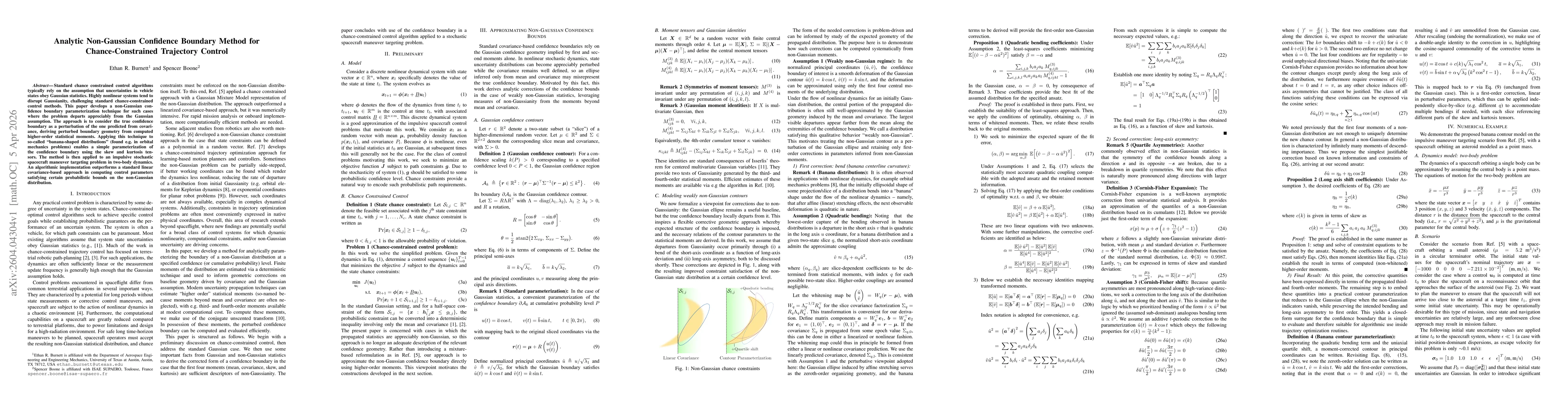 Thumbnail for Analytic Non-Gaussian Confidence Boundary Method for Chance-Constrained Trajectory Control
