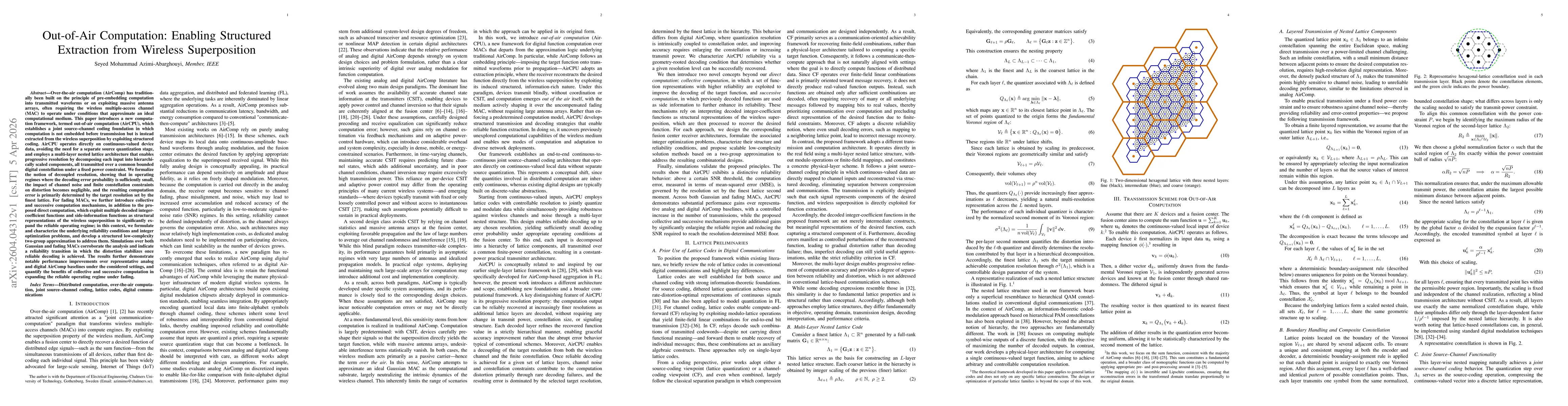 Thumbnail for Out-of-Air Computation: Enabling Structured Extraction from Wireless Superposition