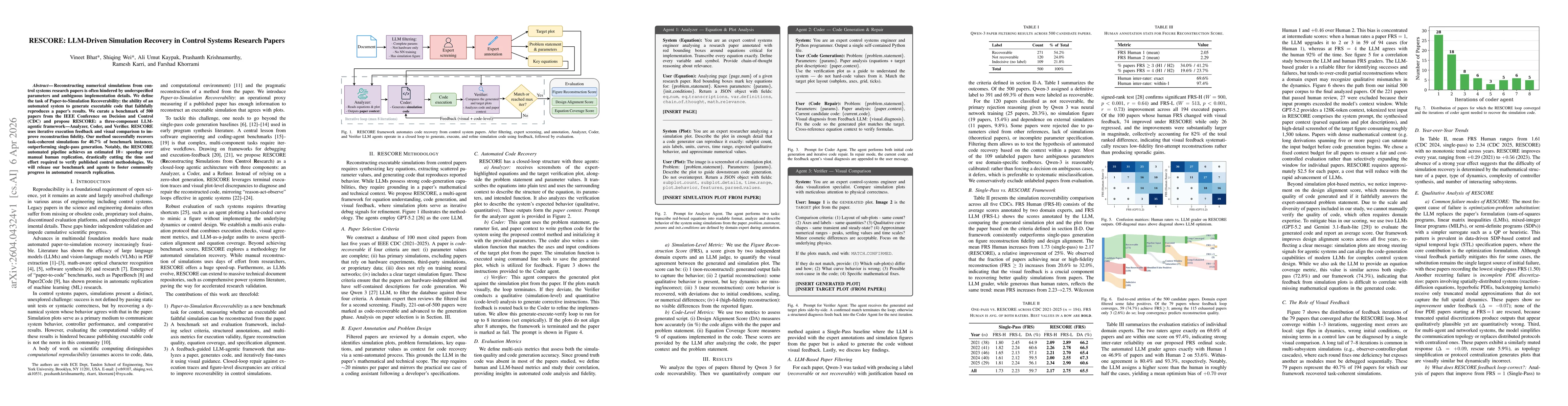 Thumbnail for RESCORE: LLM-Driven Simulation Recovery in Control Systems Research Papers