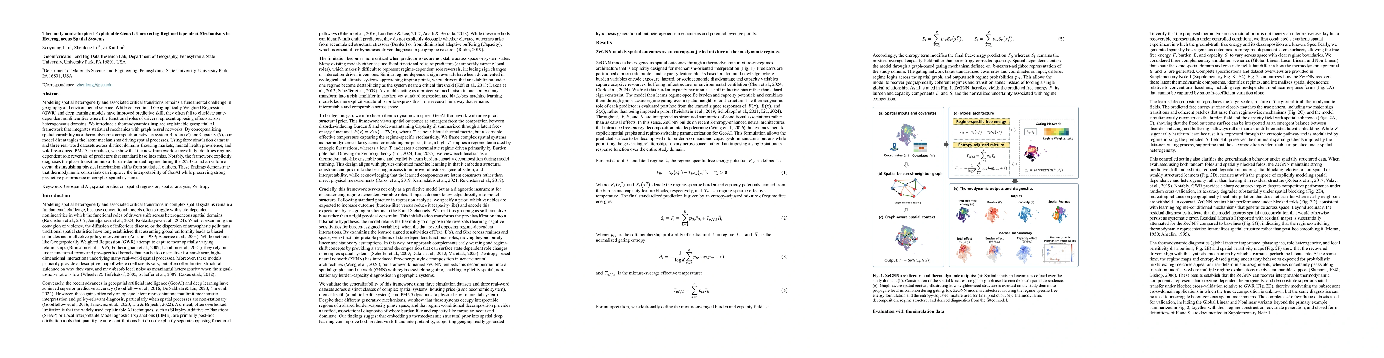 Thumbnail for Thermodynamic-Inspired Explainable GeoAI: Uncovering Regime-Dependent Mechanisms in Heterogeneous Spatial Systems