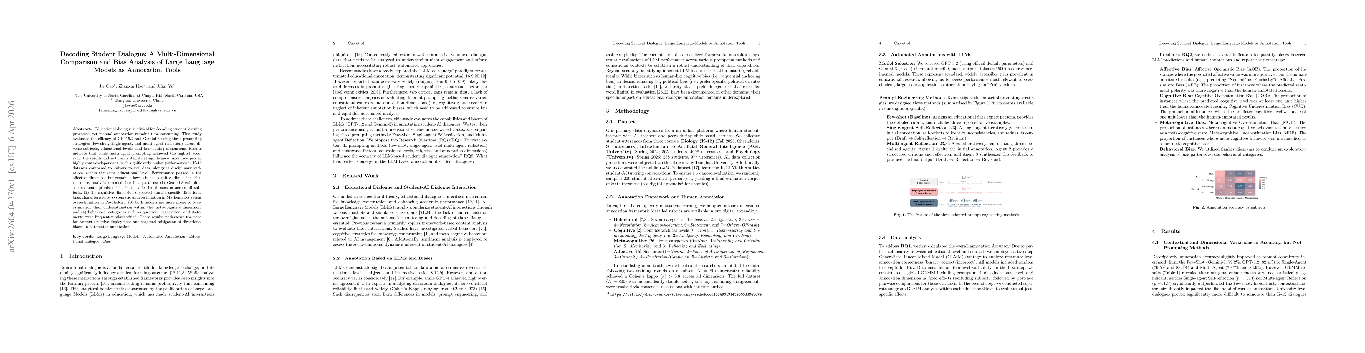 Thumbnail for Decoding Student Dialogue: A Multi-Dimensional Comparison and Bias Analysis of Large Language Models as Annotation Tools