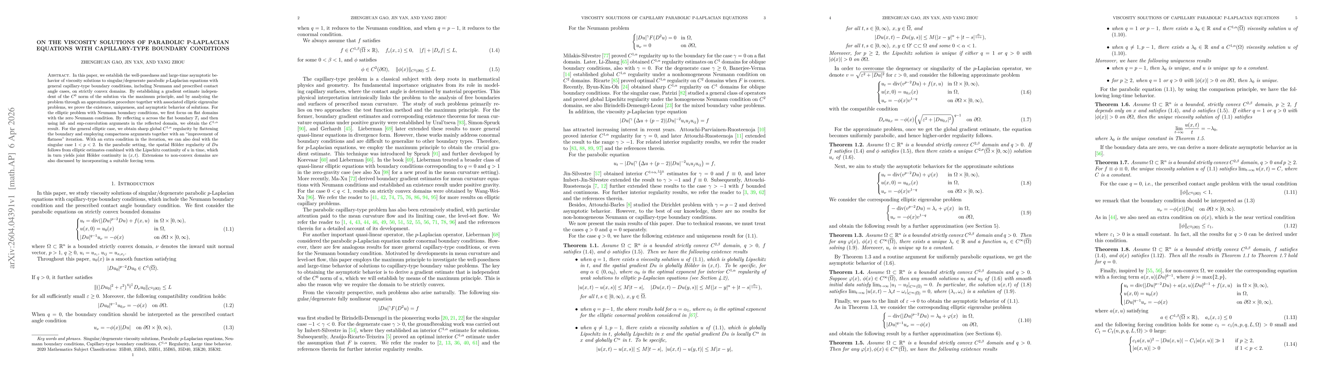 Thumbnail for On the Viscosity Solutions of Parabolic p-Laplacian Equations with Capillary-Type Boundary Conditions