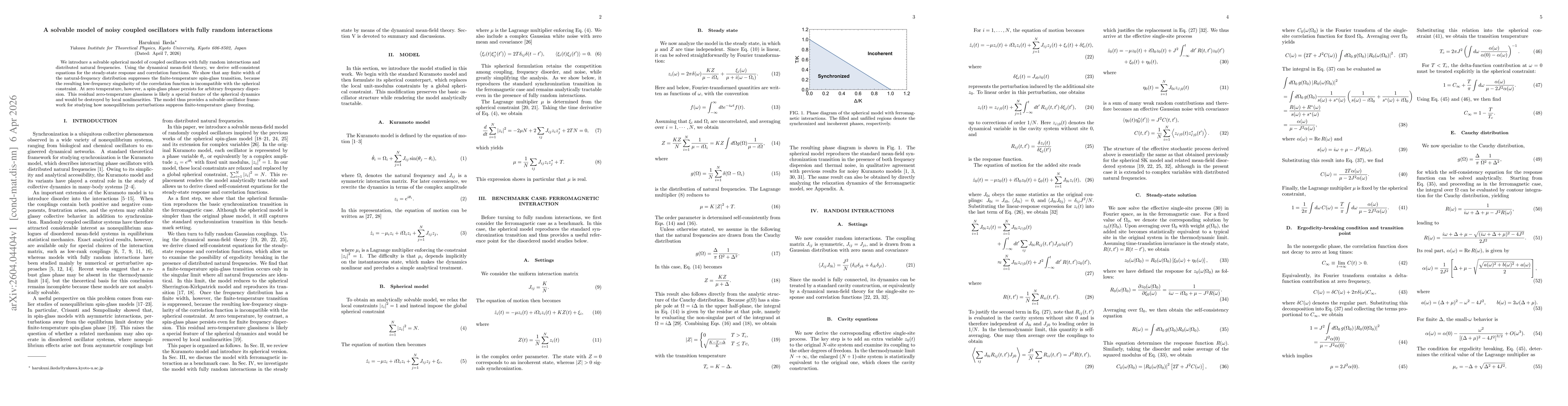 Thumbnail for A solvable model of noisy coupled oscillators with fully random interactions