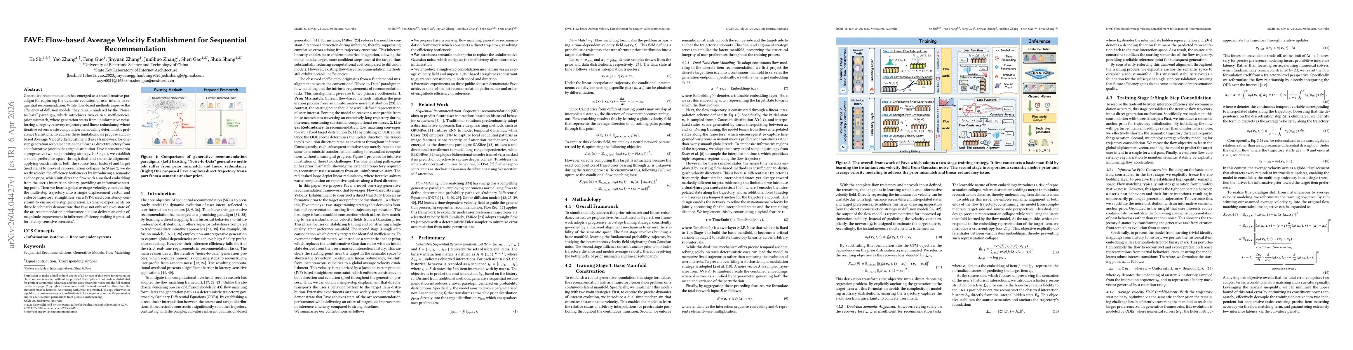 Thumbnail for FAVE: Flow-based Average Velocity Establishment for Sequential Recommendation