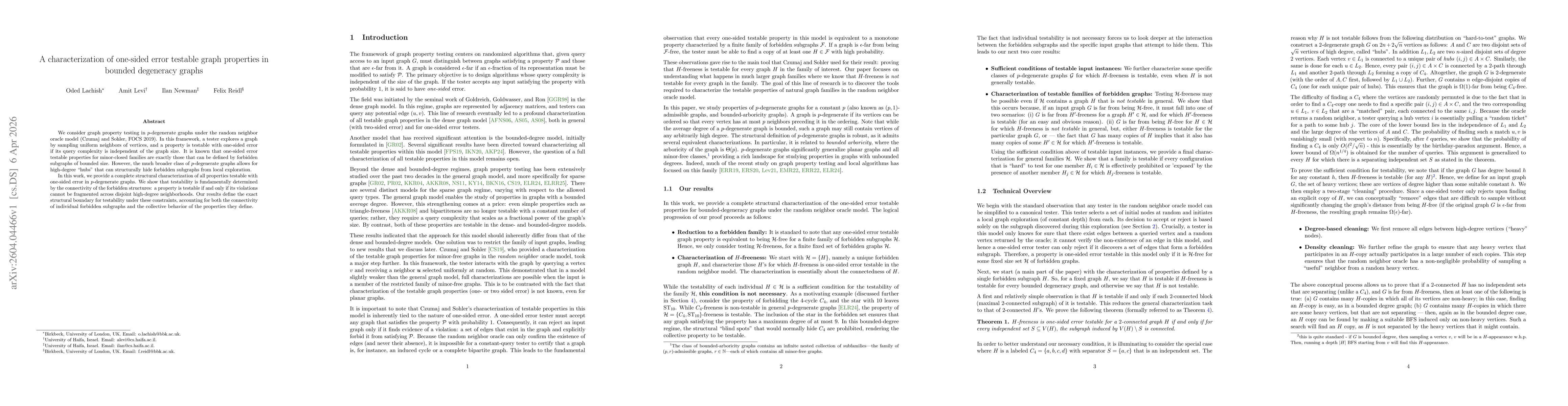 Thumbnail for A characterization of one-sided error testable graph properties in bounded degeneracy graphs