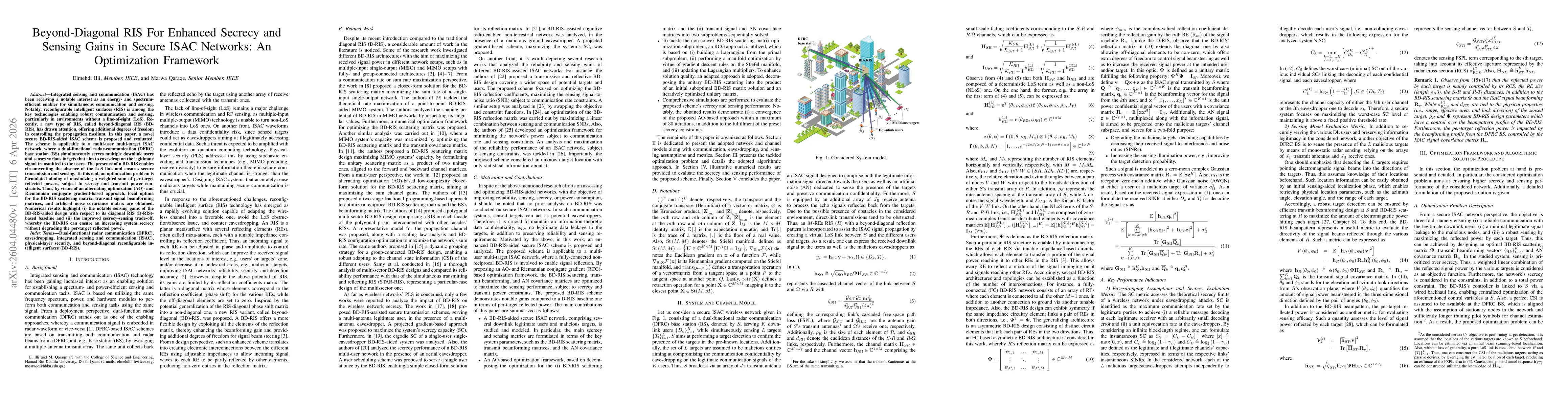 Thumbnail for Beyond-Diagonal RIS For Enhanced Secrecy and Sensing Gains in Secure ISAC Networks: An Optimization Framework