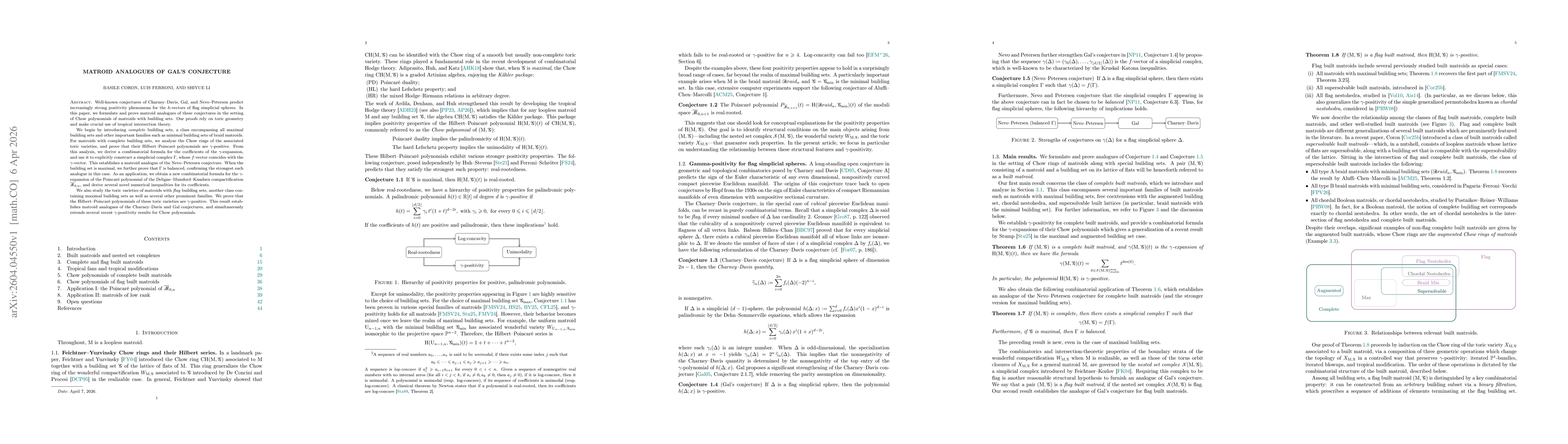 Thumbnail for Matroid analogues of Gal's conjecture