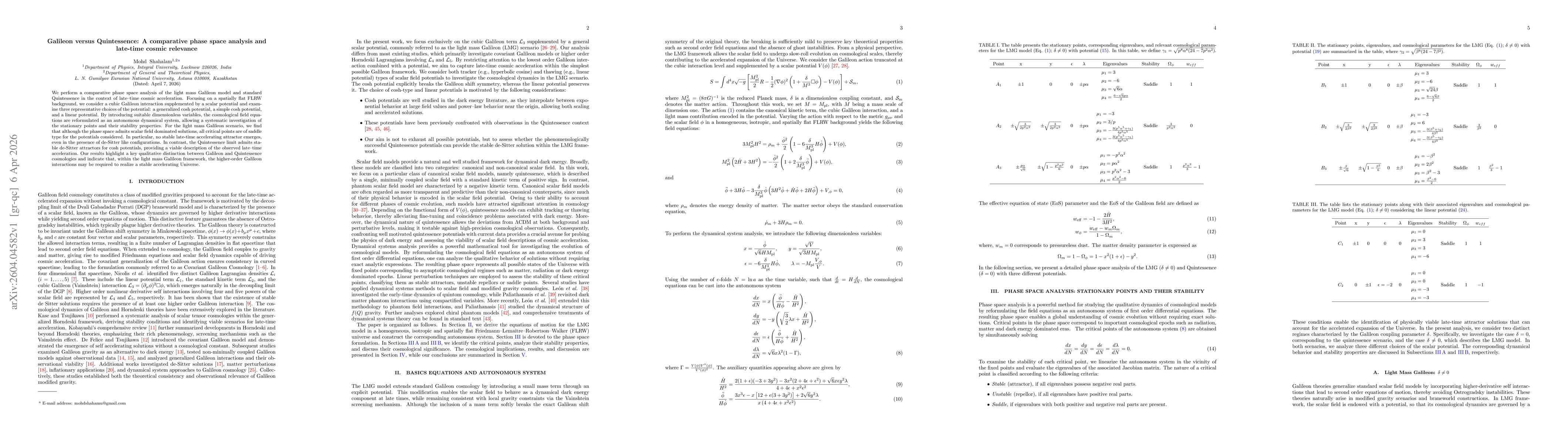 Thumbnail for Galileon versus Quintessence: A comparative phase space analysis and late-time cosmic relevance