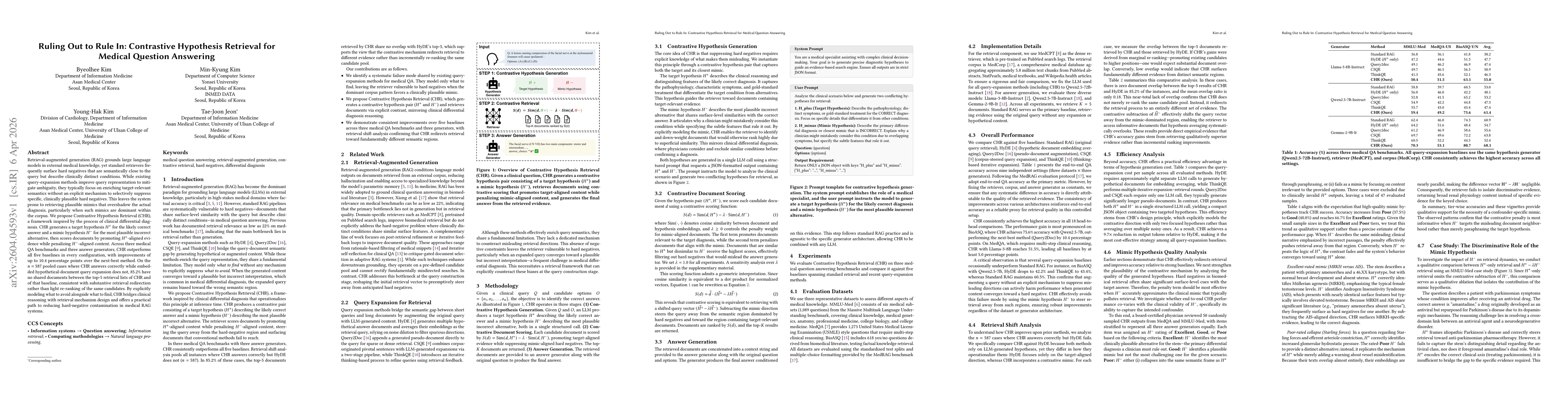 Thumbnail for Ruling Out to Rule In: Contrastive Hypothesis Retrieval for Medical Question Answering