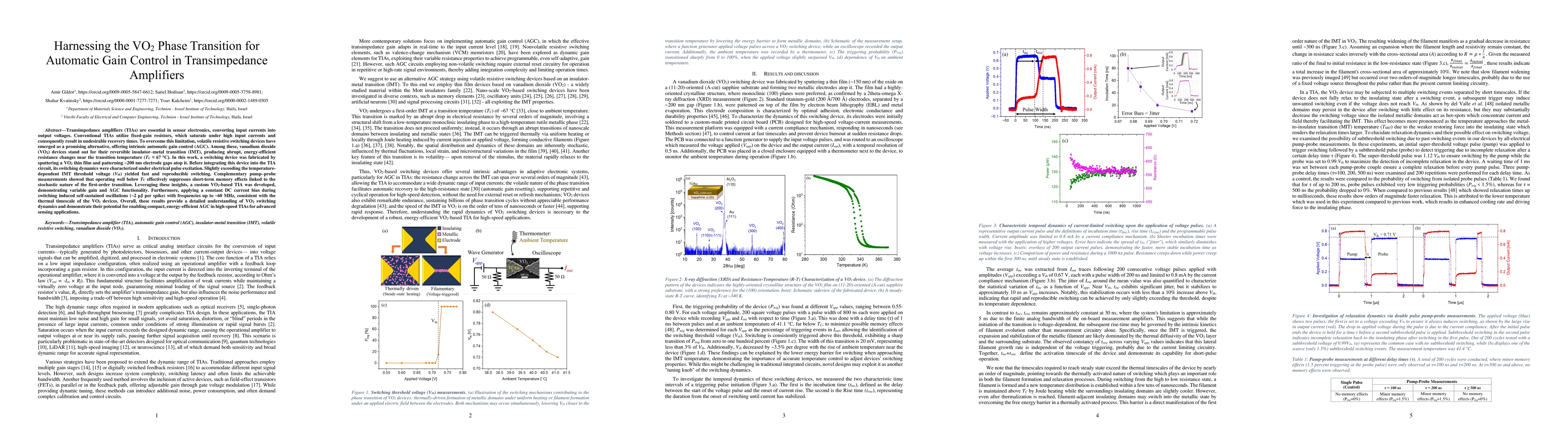 Thumbnail for Harnessing the VO2 Phase Transition for Automatic Gain Control in Transimpedance Amplifiers